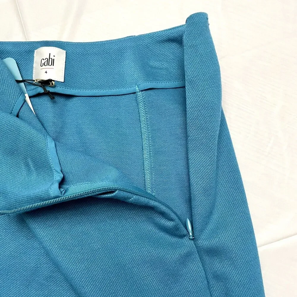 Cabi 3220 Turquoise Blue Stretch Sigourney Pencil Skirt Size 4 *NWT